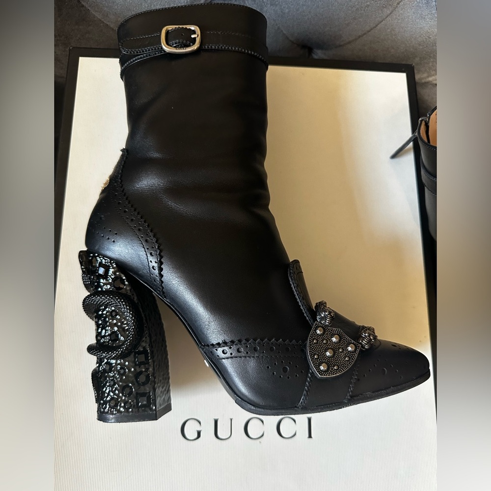 Gucci Dionysus Snake Heeled Bootie Size EUR 40 /10 us RARE FIND - Picture 3 of 12